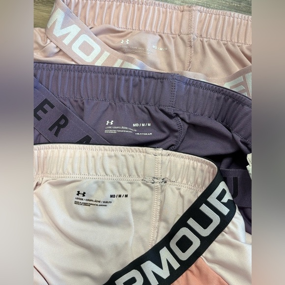 Under Armour Women's Athletic Shorts - 2 Light Pink’s and Purple - Picture 3 of 4